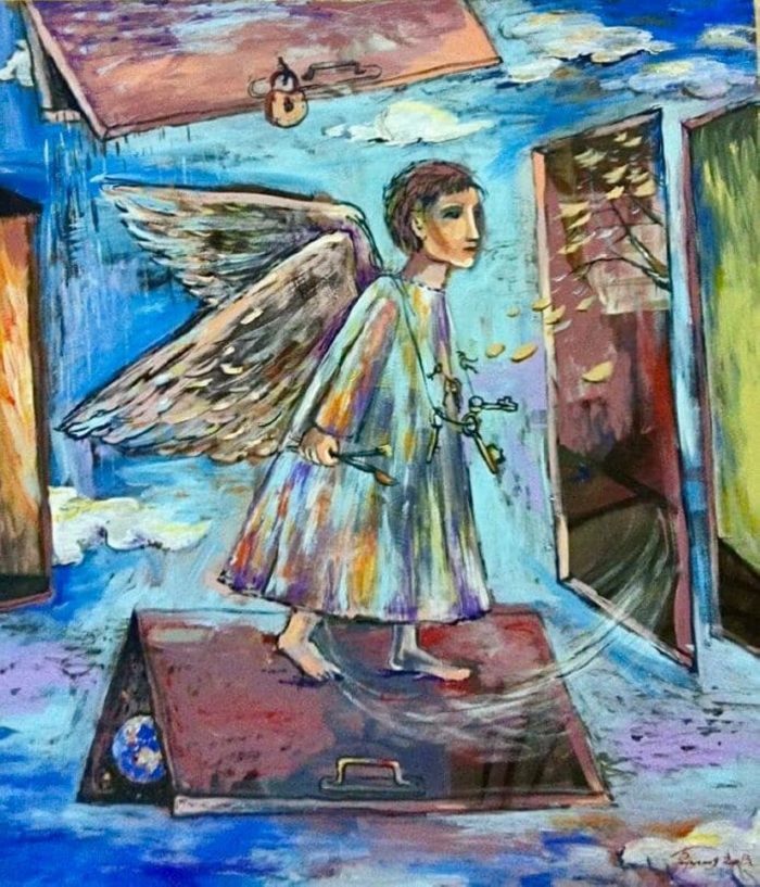 «Ангел. Выбор. Angel. Choice», Рушания Бадретдинова, 2011, 120х100, х.м.акр., серия «Хроники жизни»