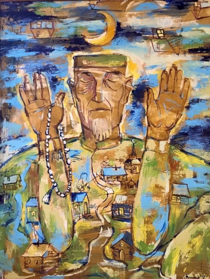 «Азан. Azan», Рушания Бадретдинова, 2010, 70х90, х.м., серия «Родной край»