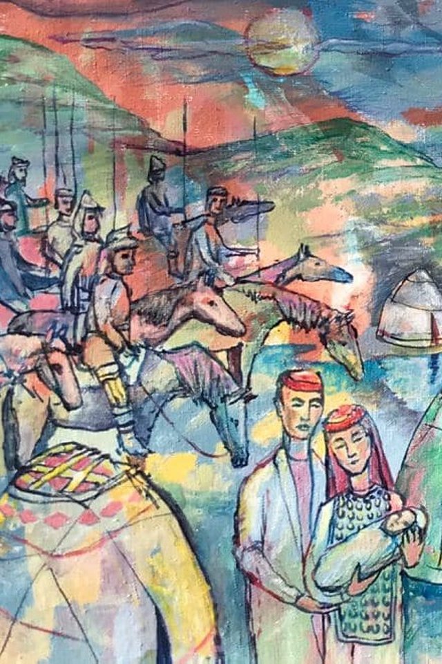 «Мост», Рушания Бадретдинова, 100х200, х.м.акр., серия «Родной край»