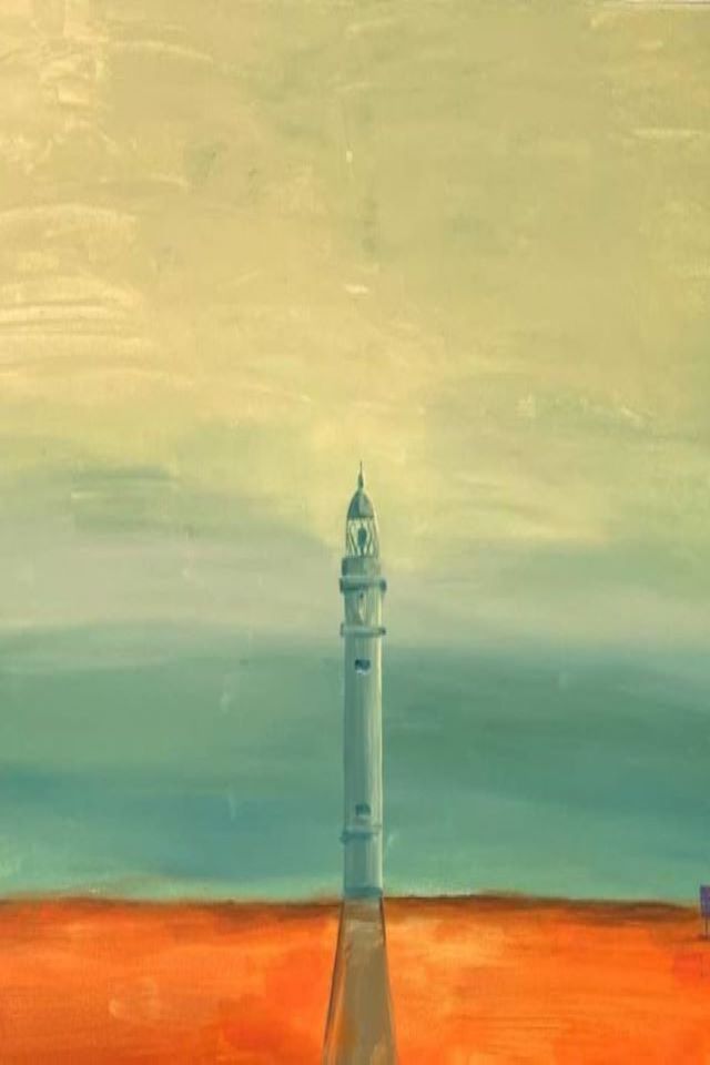 «Маяк.The lighthouse», Рушания Бадретдинова, 50х100 х/м акрил, 2021, серия «Мы»